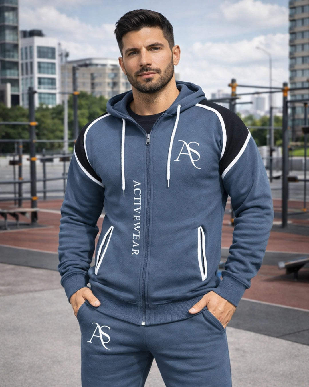 Midnight Flex Jogginganzug Herren – Winter Trainingsanzug 340 GSM